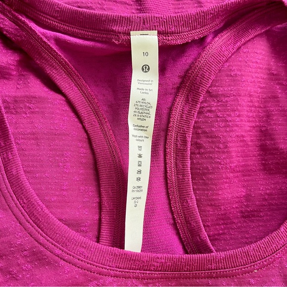 Lululemon Swiftly Tech Racerback Tank 2.0 *Race Length Magenta/Purple Hi… - Picture 10 of 10